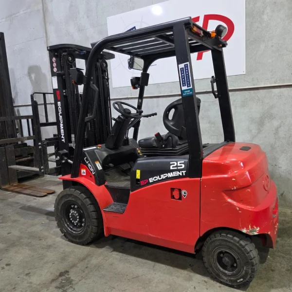 Used EP EFL253 electric forklift in Perth with 2.5 tonne lift capacity